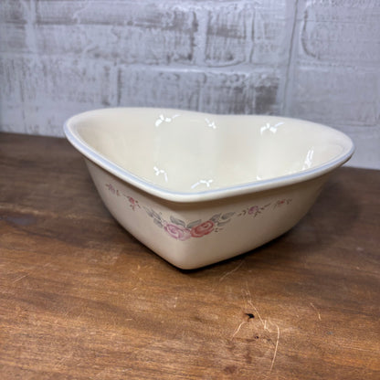 Vintage Pfaltzgraff Tea Rose Heart-Shaped Bowl