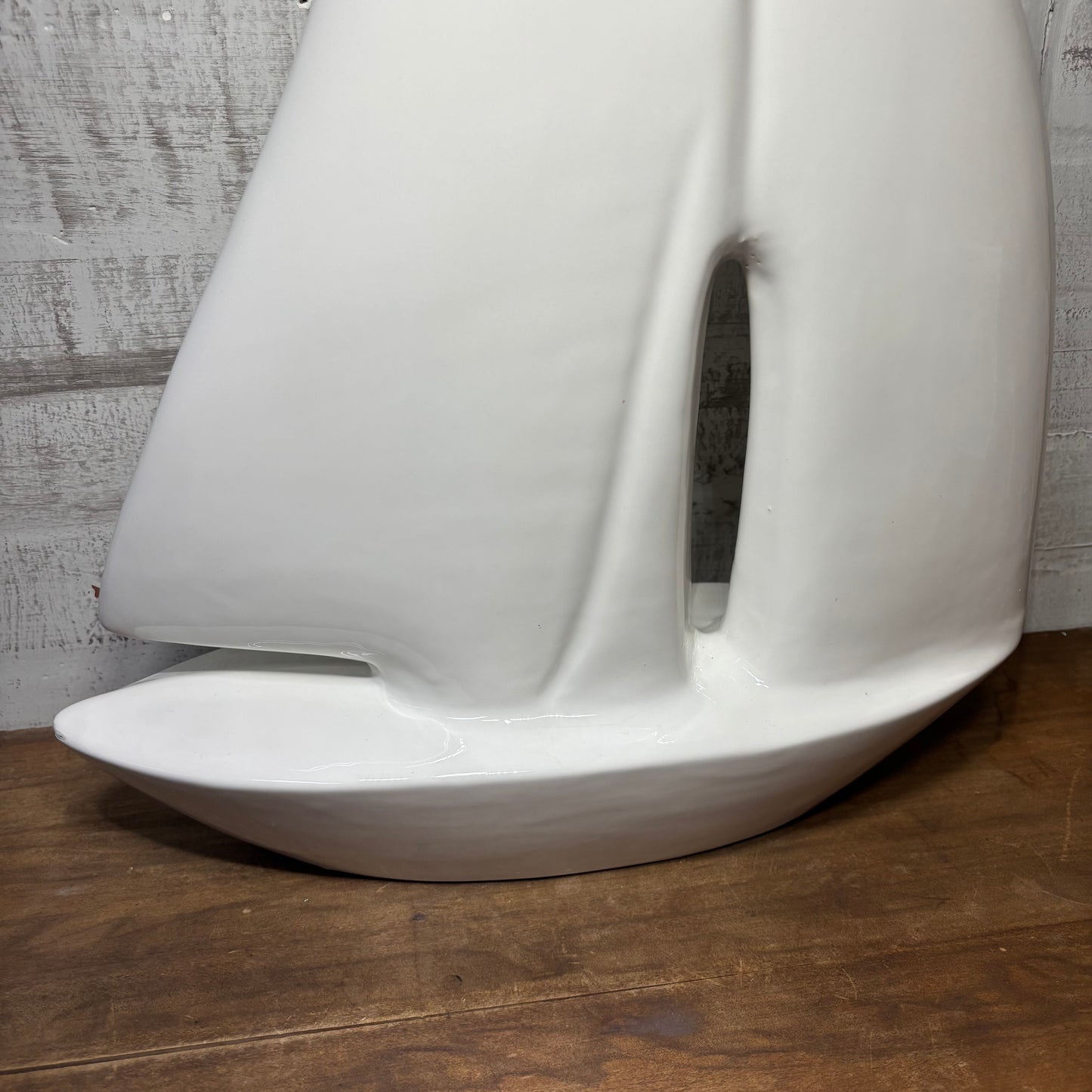 Vintage White Ceramic Nautical Sail Boat