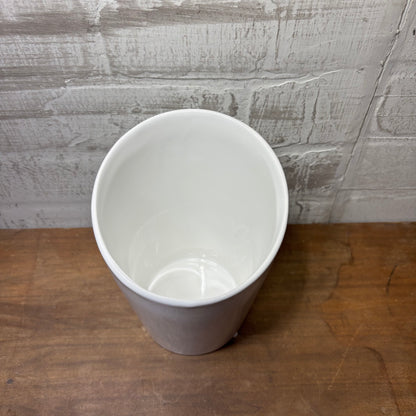 White Slanted Ceramic Pot