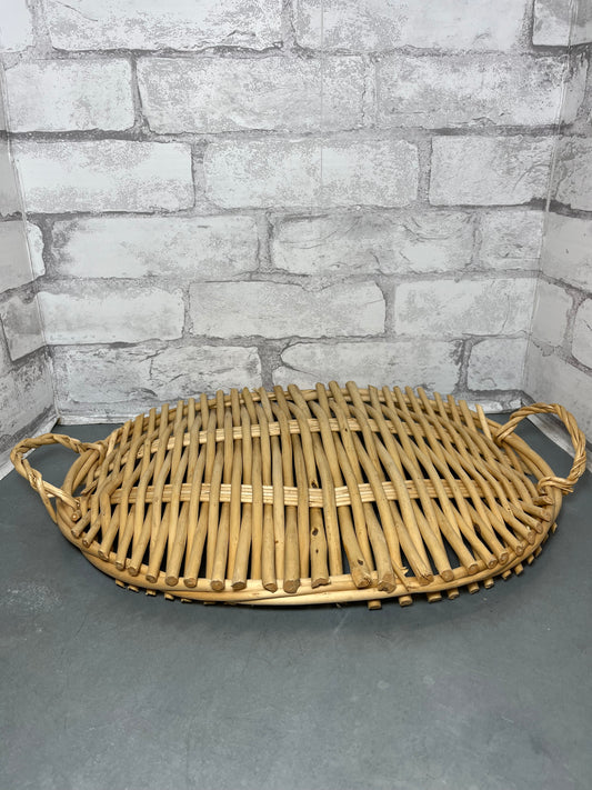 Wicker Oval Serving Tray