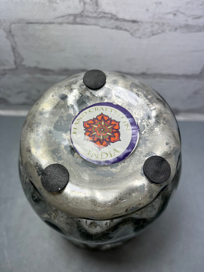 Frosted Mercury Glass Vase