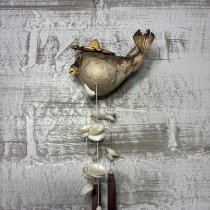 Pufferfish Taxidermy Wind Chime