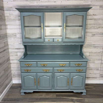 2pc Flint Ridge China Hutch