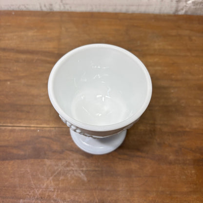 Vintage Milk Glass Open Sugar Bowl