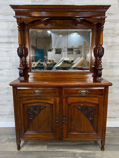 Late Victorian Antique Hutch Buffet