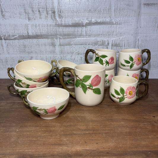 Vintage Franciscan Desert Rose Teacups Mug Set
