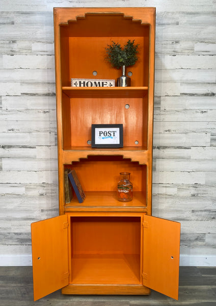 Rustic Orange Bookshelf