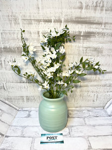 Decorative Ceramic Vase W/ Faux Flowers