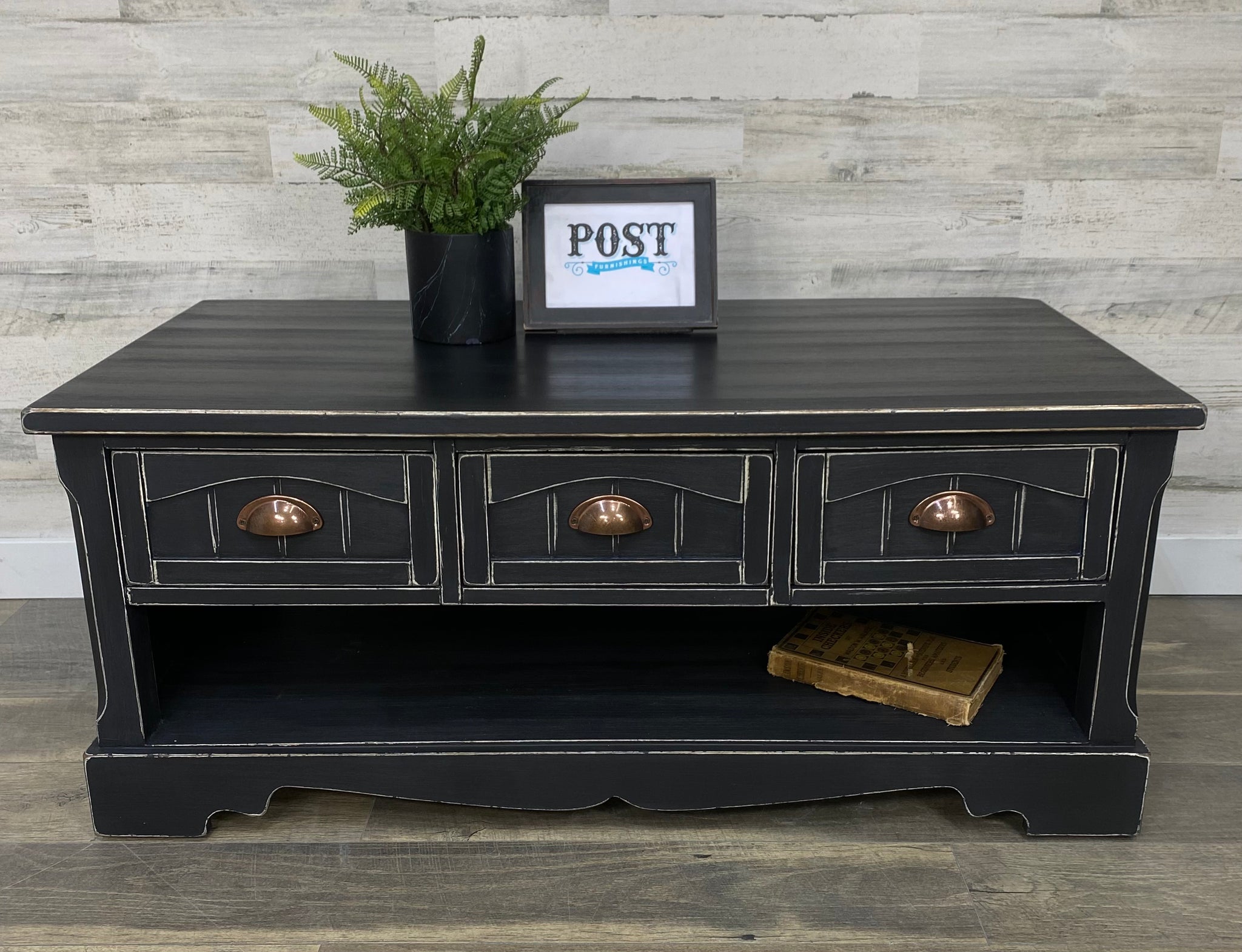 Black Coffee Table W/ Storage