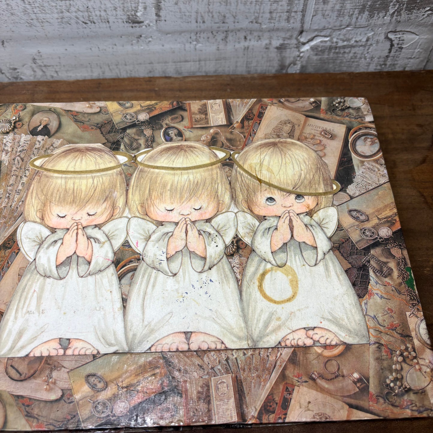 Vintage Angel Cherub Storage Box