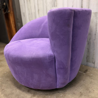 Vintage Lounge Vladimir Kagan's Nautilus Design Chair - Purple