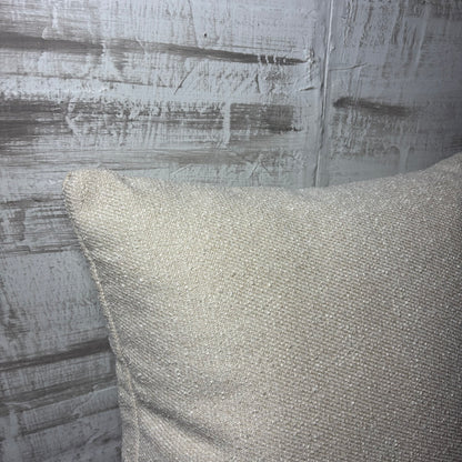 Off White Textured Throw Pillow