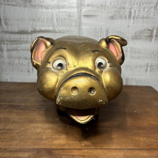 Mid Century A.N. Brooks Chalkware Starburst Piggy Bank