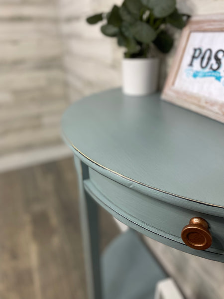 Half Moon Entryway Storage Table