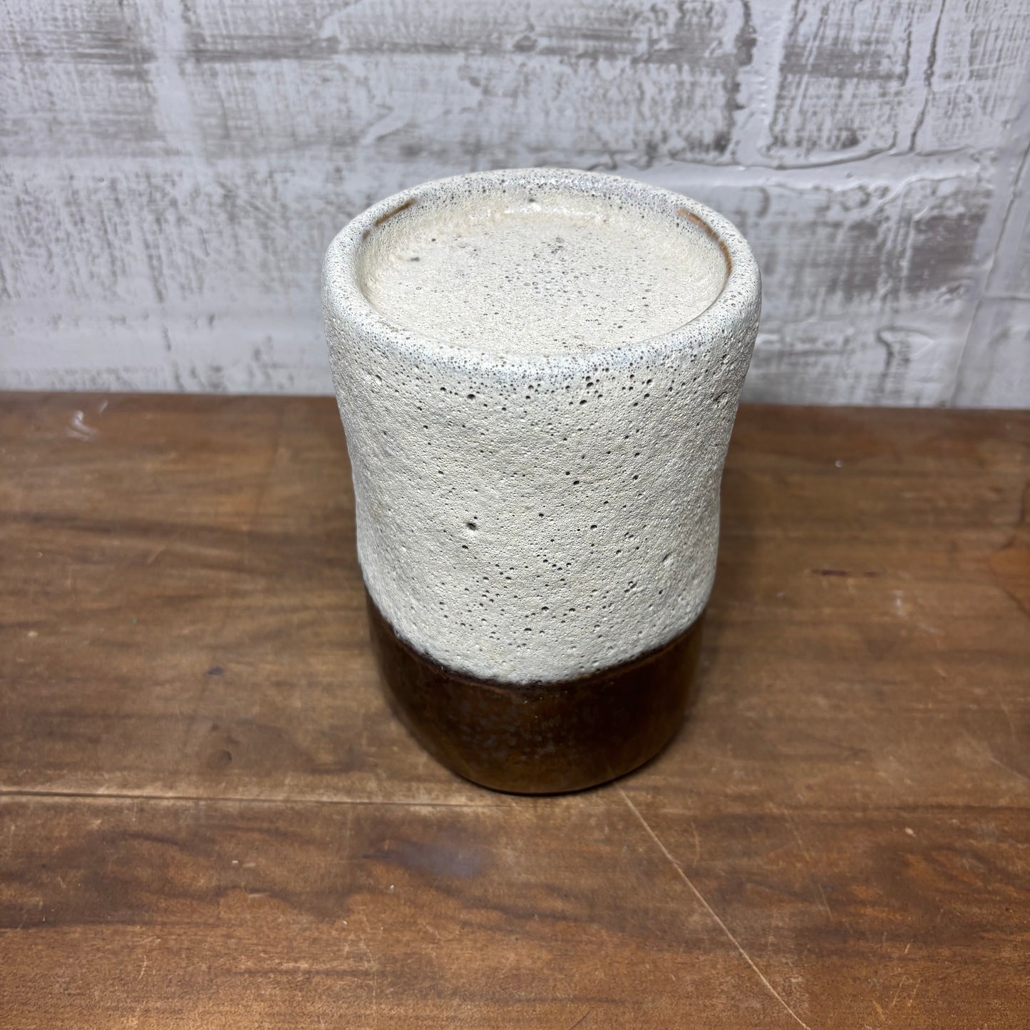 Small Texture Ceramic Bronze Two Tone Candle Holder