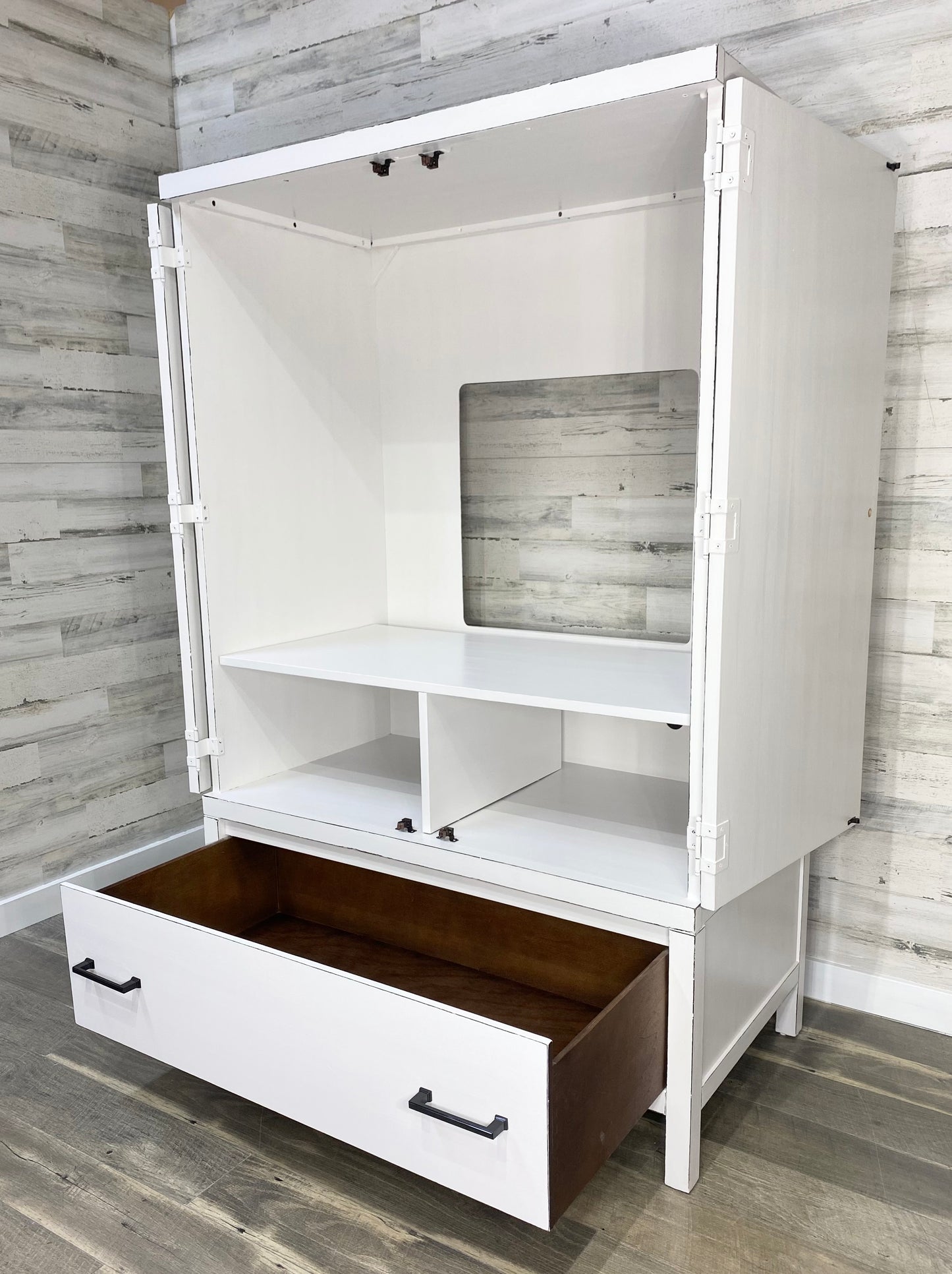 Modern White Armoire Zocalo