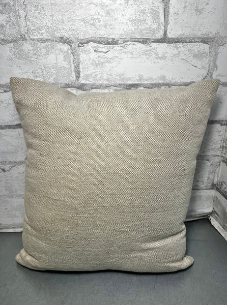 Linen Throw Pillow W/ Buttons