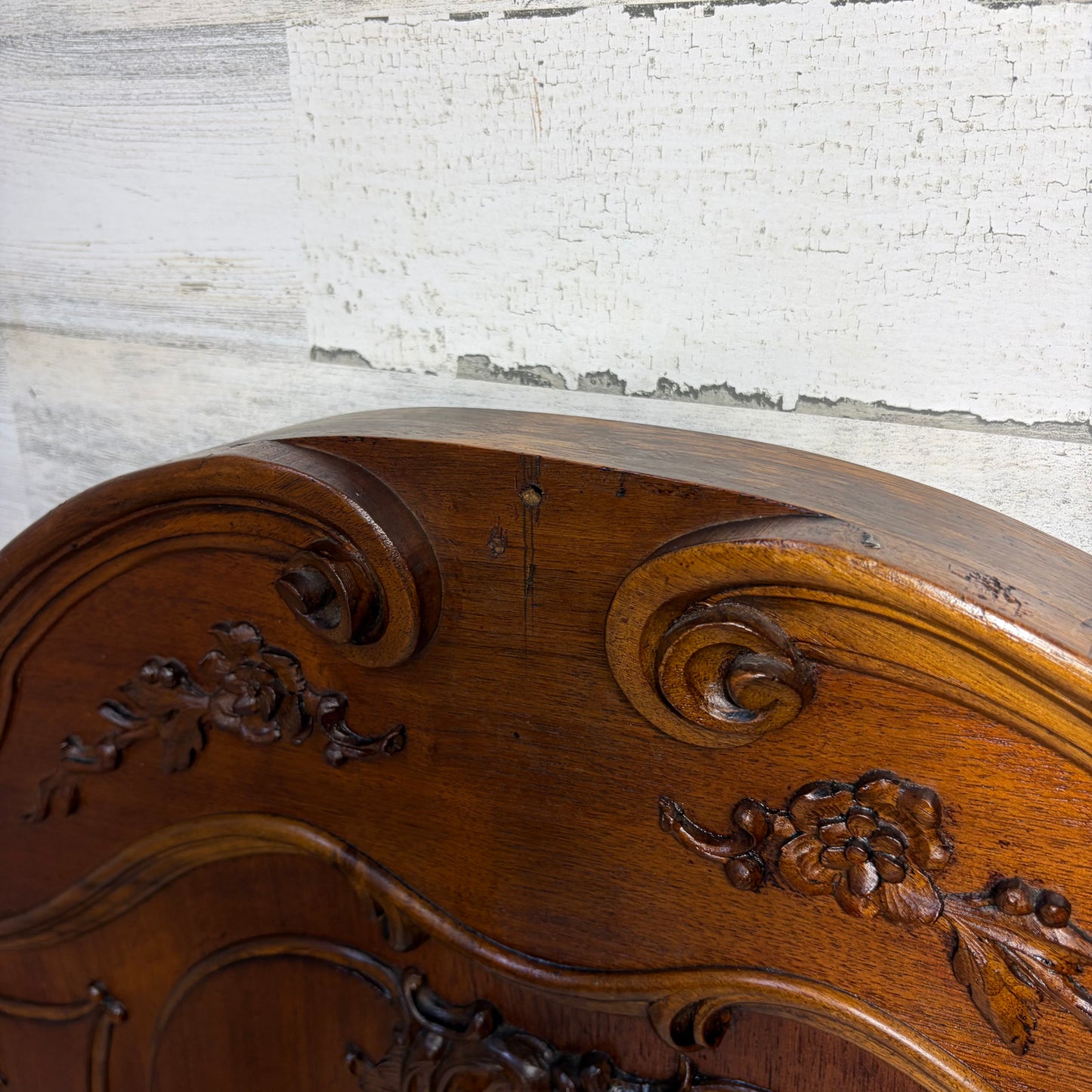 Antique French Carved Twin Bed Frame