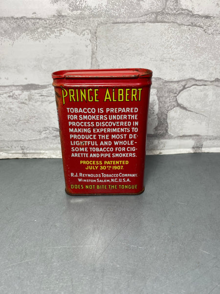 Antique 1900's Prince Albert Crimp Cut Tobacco Tin (Red Top)