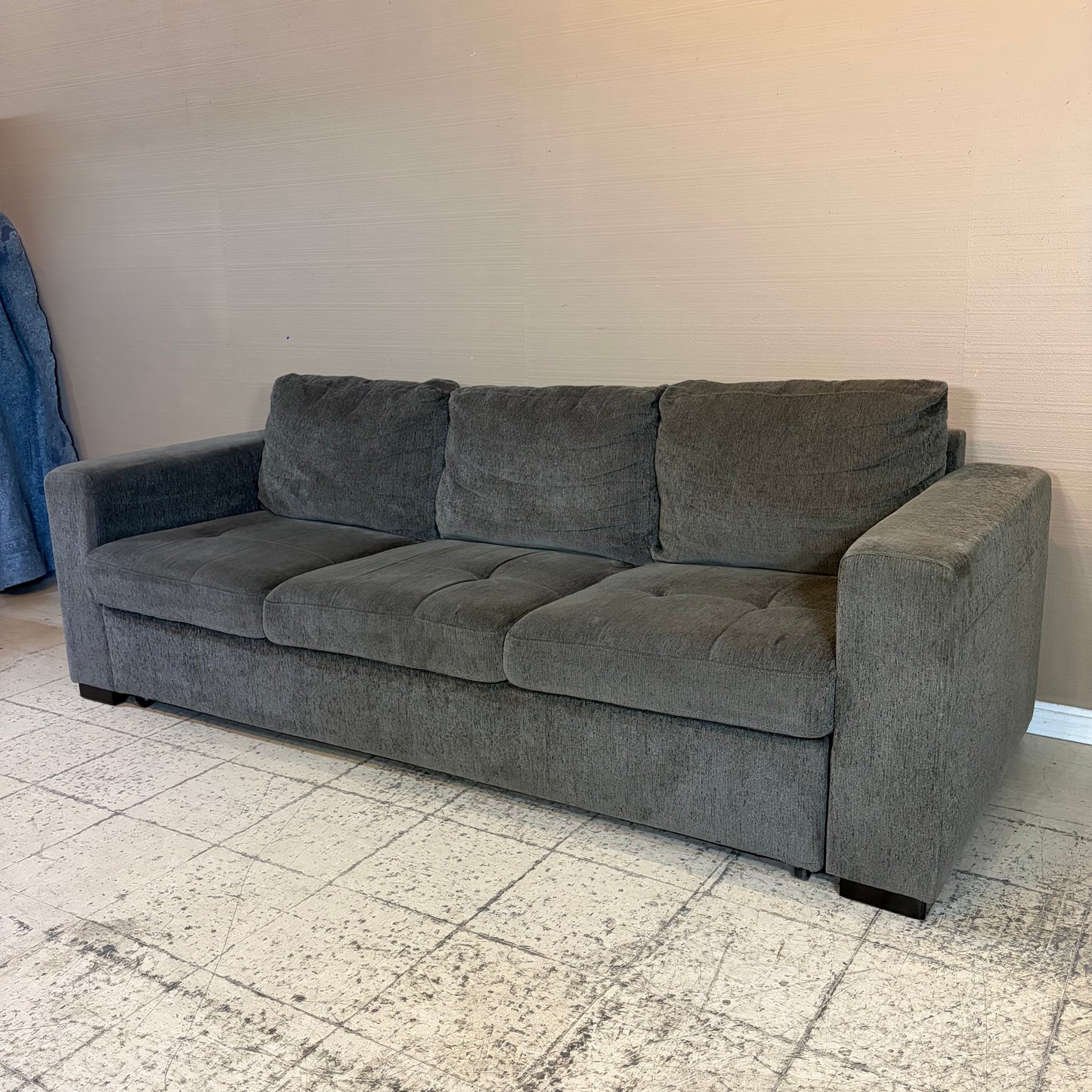 Gray Modern Pullout Bed Couch
