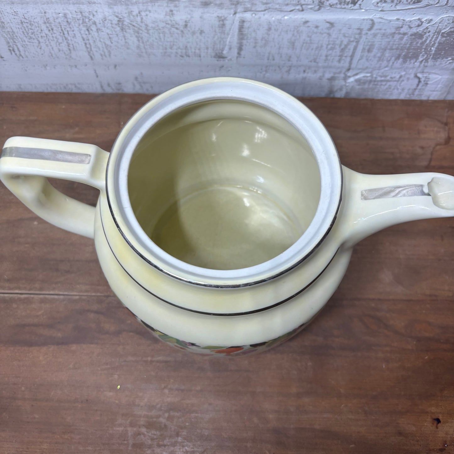 Antique Hall "Crocus" Meltdown Coffee Pot Planter Pot