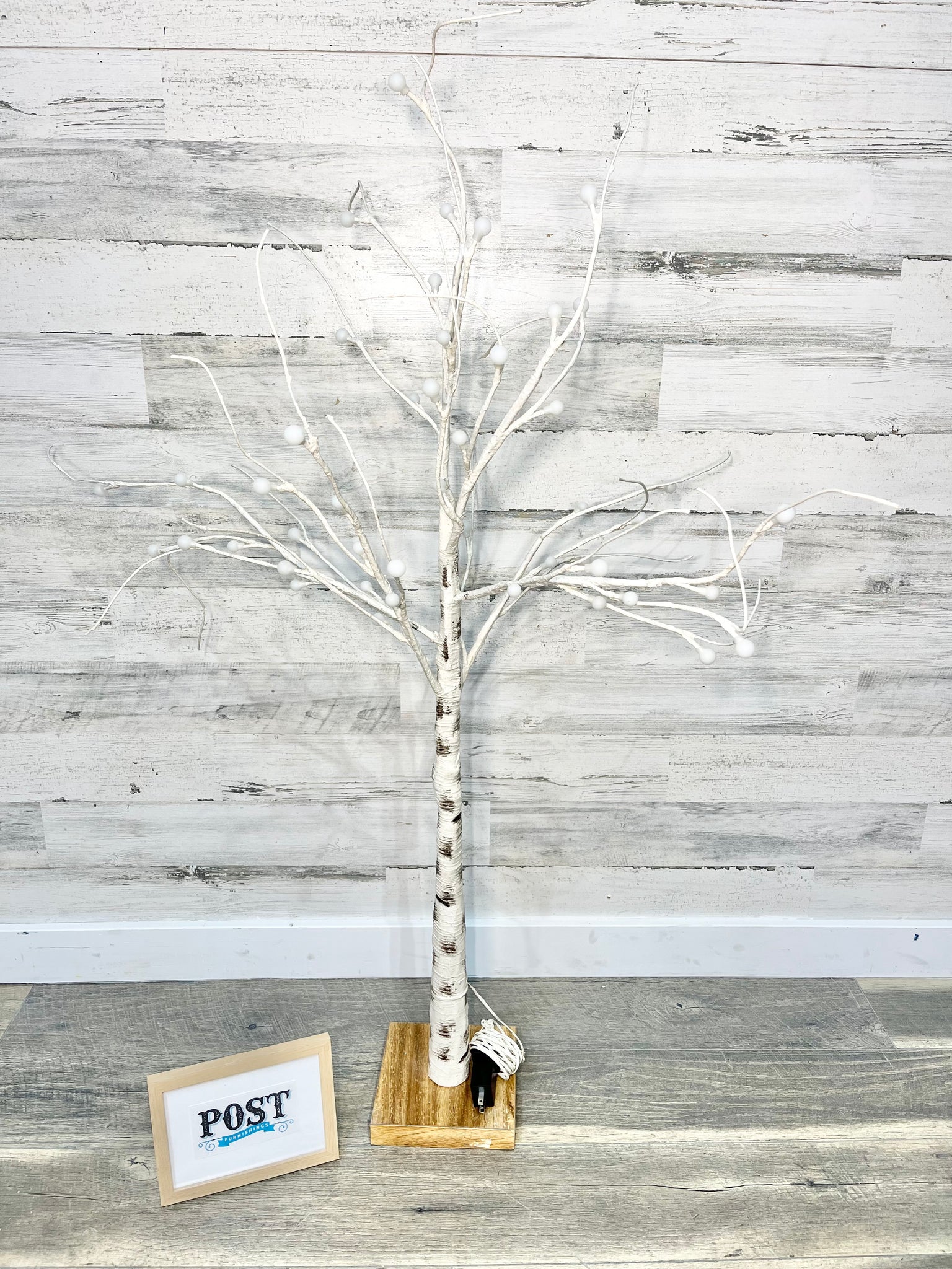 Artificial Light Up White Birch Tree