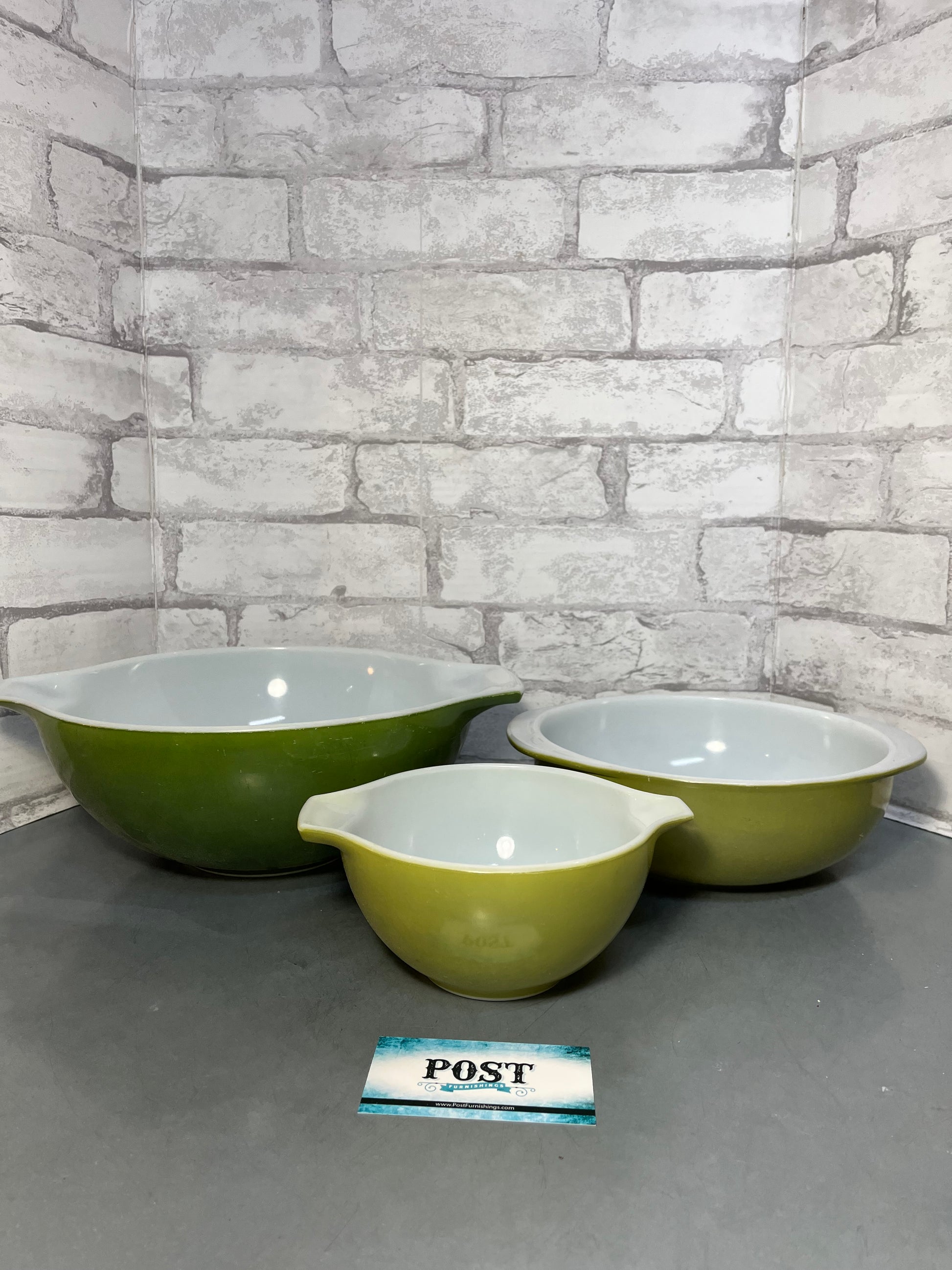 Vintage Pyrex Green Cinderella Mixing Bowls Set Of – Post