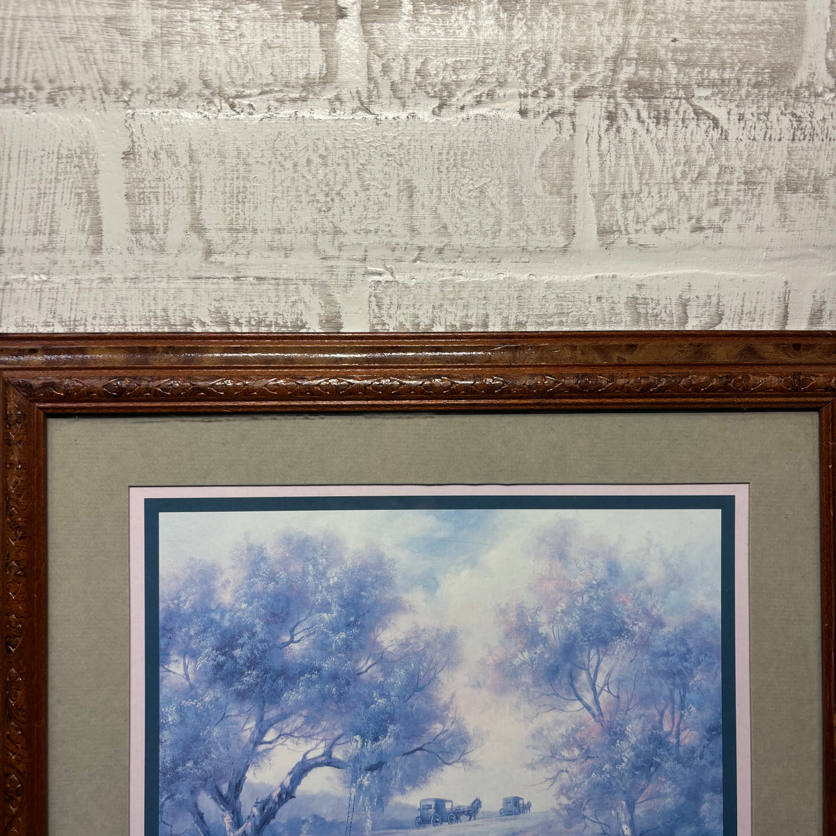 Vintage Carl Valente Little Amish Children Fishing Framed Print