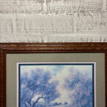 Vintage Carl Valente Little Amish Children Fishing Framed Print