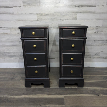 Matching Set Of 2 Black Nightstands