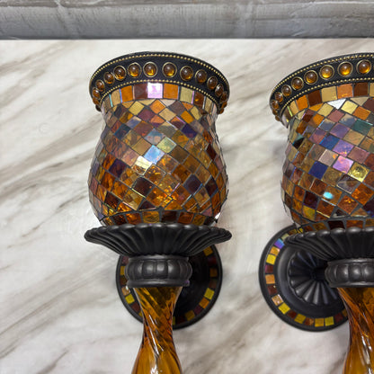 PartyLite Global Fusion Mosaic Wall Sconces