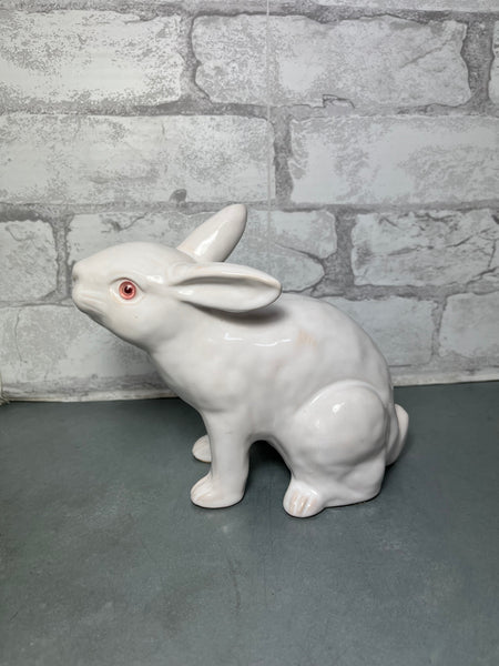 Pink Eye Ceramic Bunny