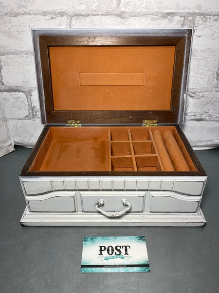 Shabby Chic White Jewelry Box