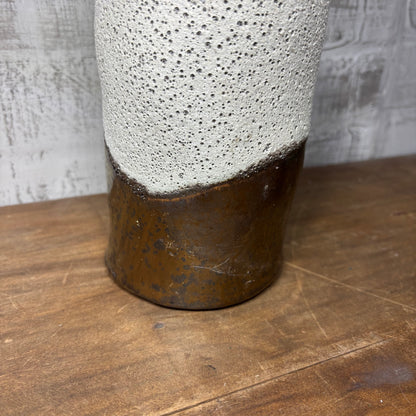 Tall Texture Ceramic Bronze Two Tone Candle Holder