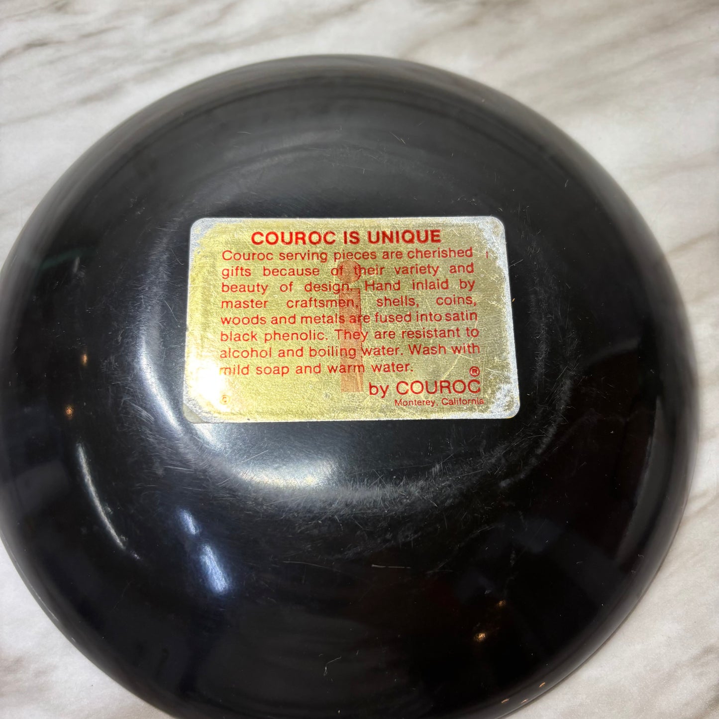 Mid Century Inlaid Bird Dish