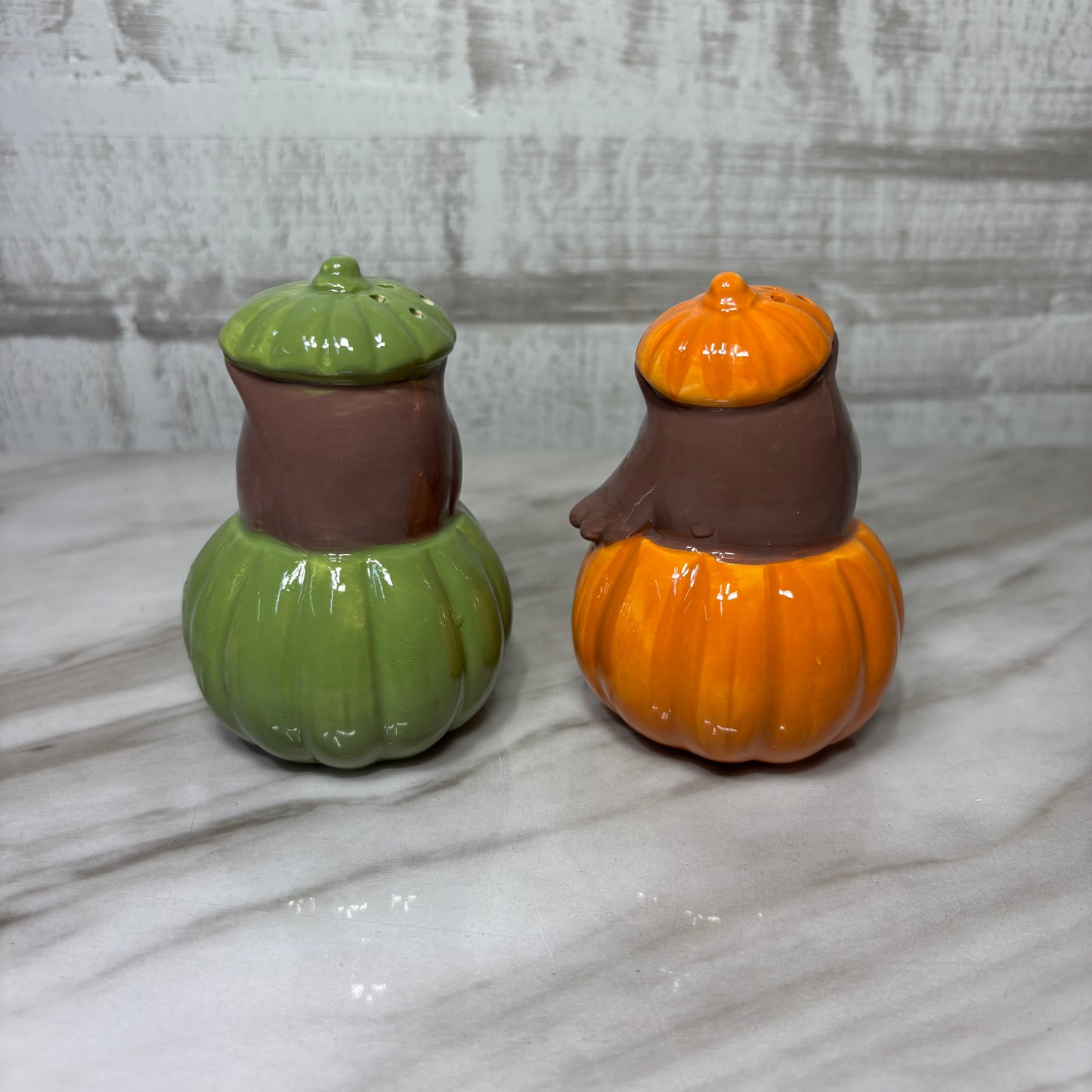 Owl In Pumpkin Salt & Pepper Shaker Set