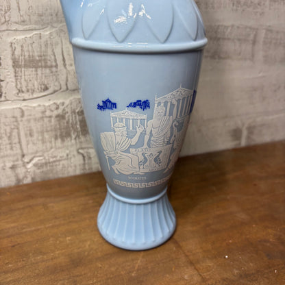 Vintage Blue Jim Beam Greek Philosopher Decanter Bottle
