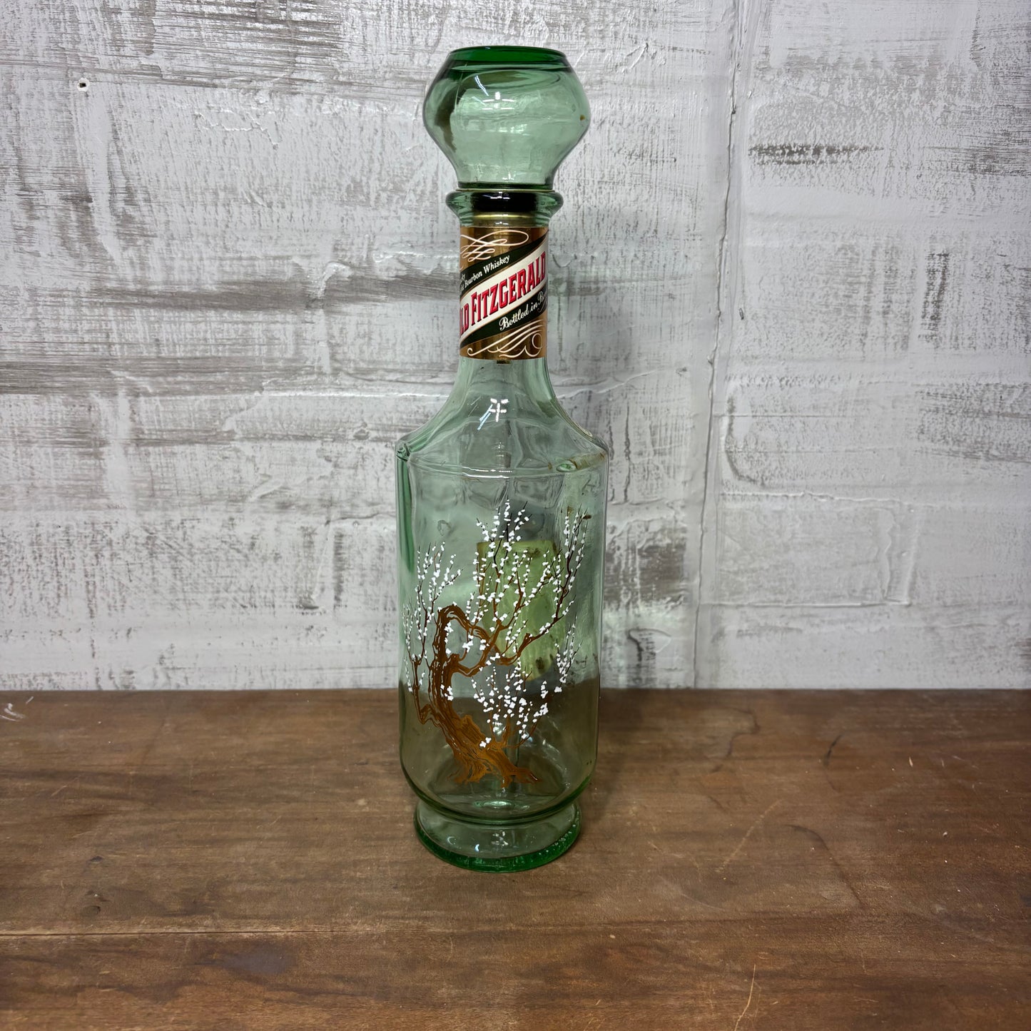 Vintage Old Fitzgerald Kentucky Bourbon Whiskey Glass Decanter