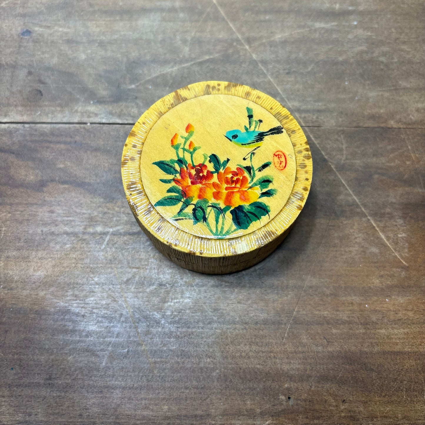 Vintage Bamboo Trinket Box