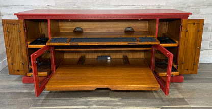 Rustic Red Tv Stand Entertainment Center