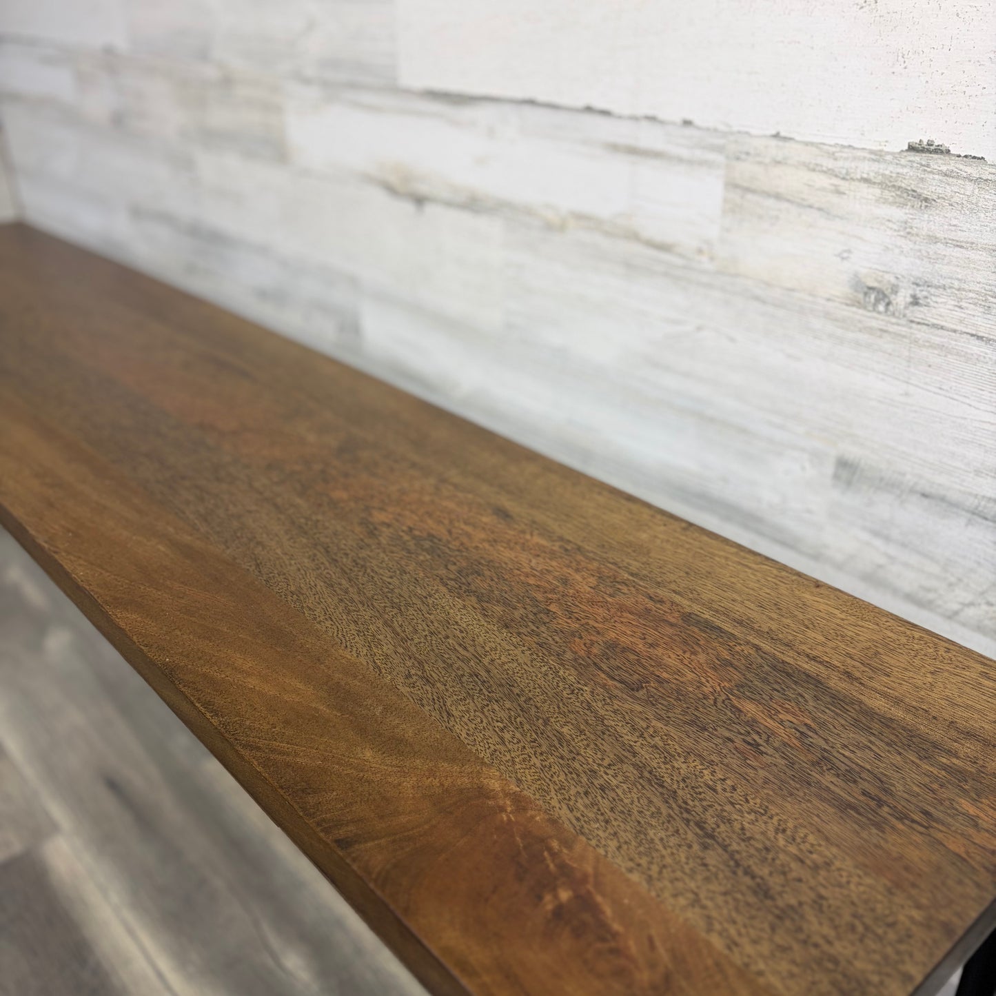 Mid Century Style Mango Wood Bench