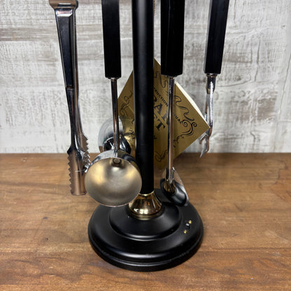 Vintage Swank Bar Light Pole W/ Bar Accessories