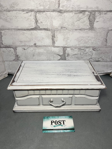 Shabby Chic White Jewelry Box