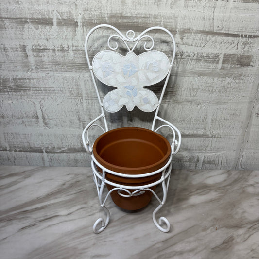 Butterfly Metal Chair Style Plant Stand