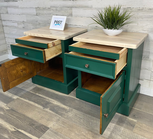 Dark Green Dresser & Nightstand Set