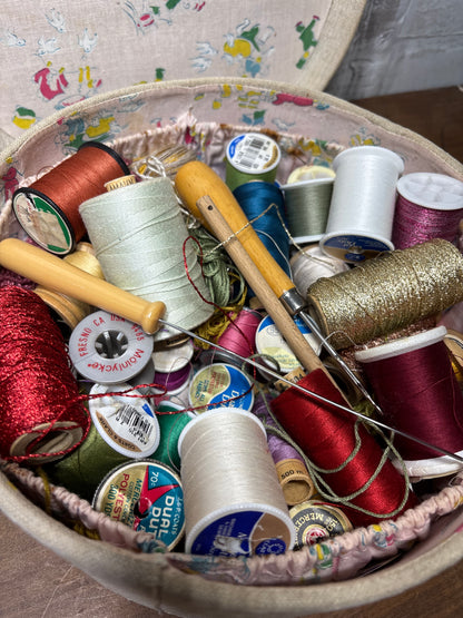 Mid Century Sewing Thread Spools Lot