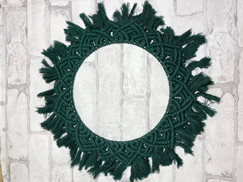 Green Macramé Wreath