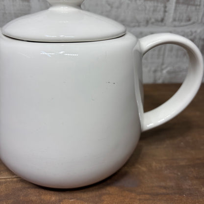 IKEA White Ceramic Teapot