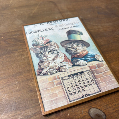 “January 1894” Calendar With Cats
