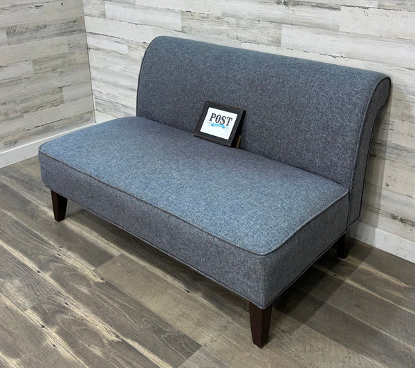 Gray Cushioned Bench